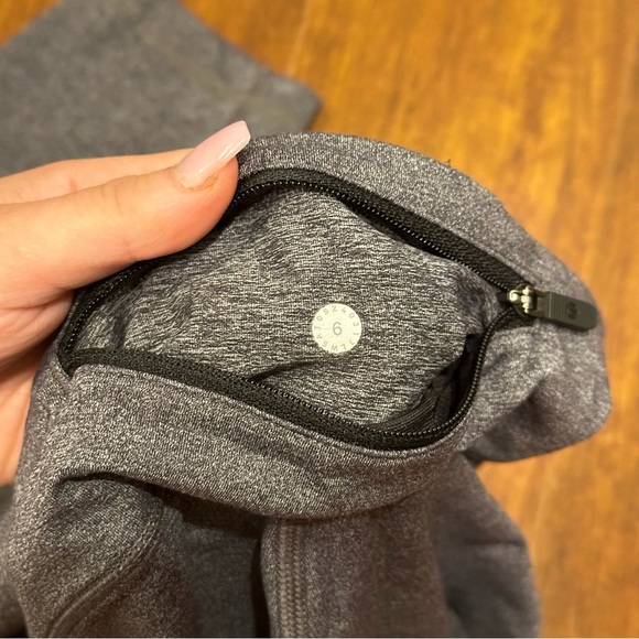 Lululemon Speed Up Tight Size 6 Heathered Black Leggings - Picture 5 of 10
